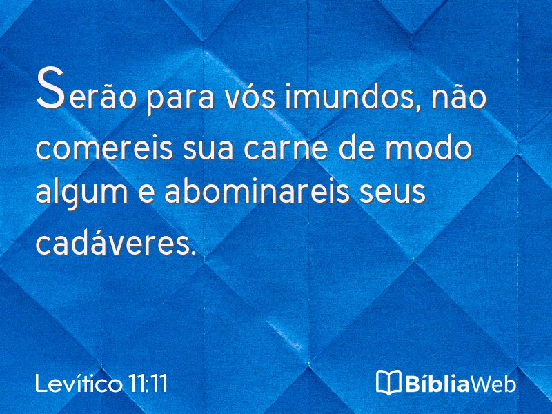 Levítico 11:11 em imagem para compartilhar