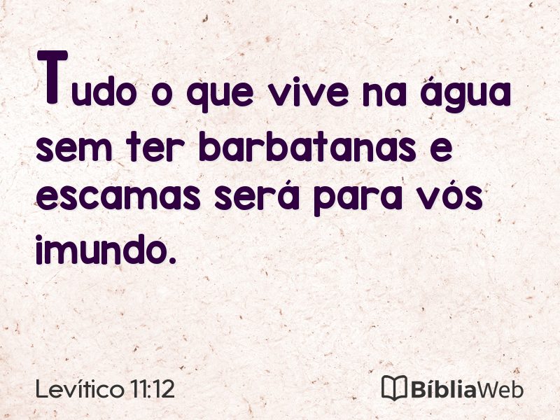 Levítico 11:12 em imagem para compartilhar