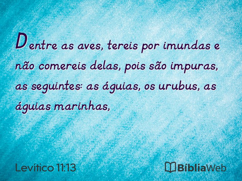 Levítico 11:13 em imagem para compartilhar