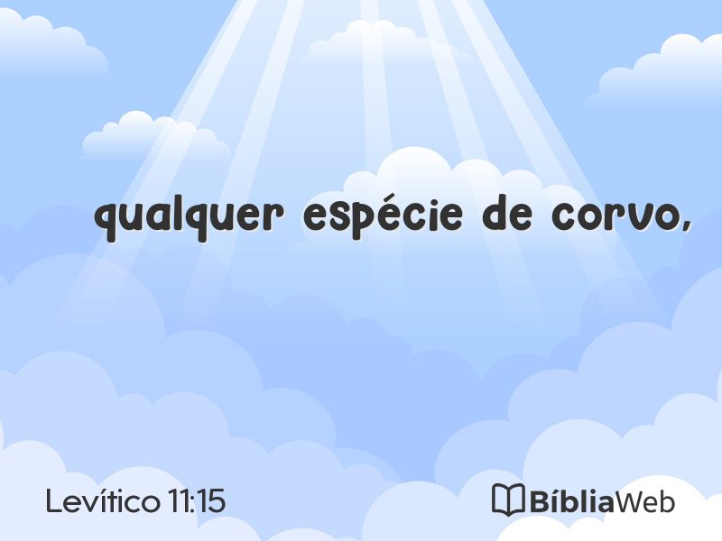 Levítico 11:15 em imagem para compartilhar