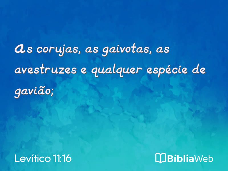Levítico 11:16 em imagem para compartilhar