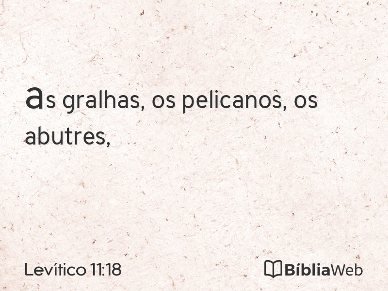 Levítico 11:18 em imagem para compartilhar