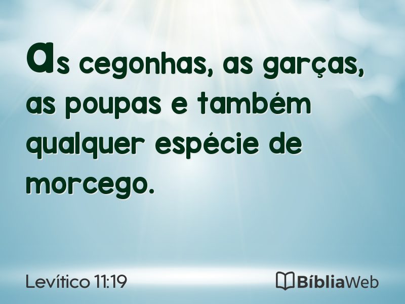 Levítico 11:19 em imagem para compartilhar