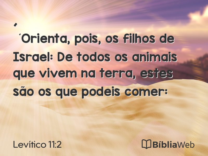 Levítico 11:2 em imagem para compartilhar