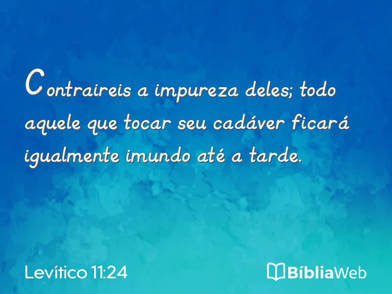 Levítico 11:24 em imagem para compartilhar