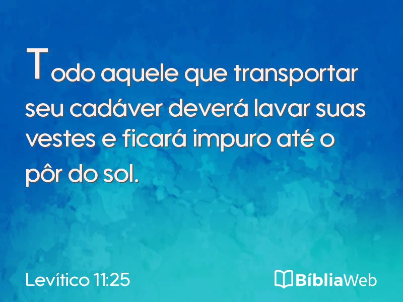 Levítico 11:25 em imagem para compartilhar