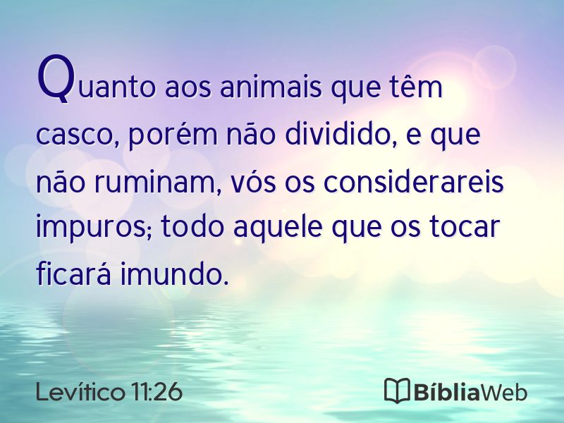 Levítico 11:26 em imagem para compartilhar