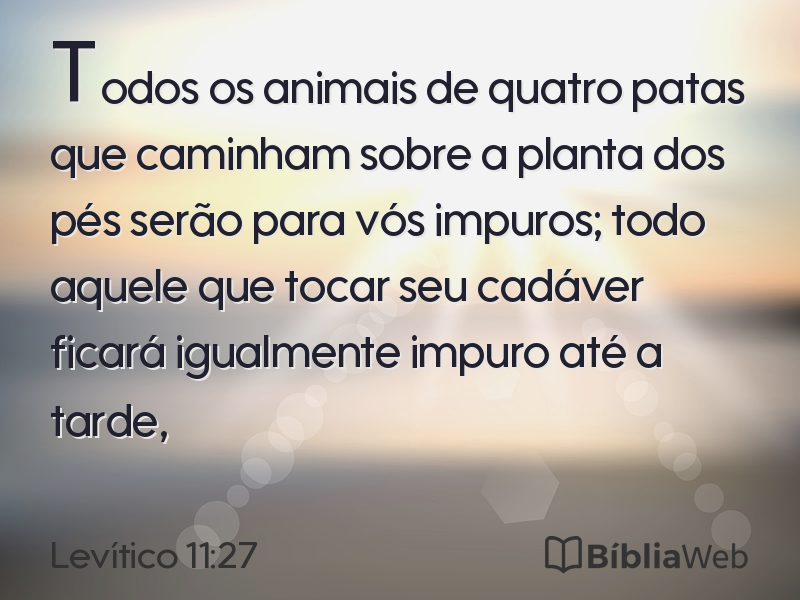 Levítico 11:27 em imagem para compartilhar