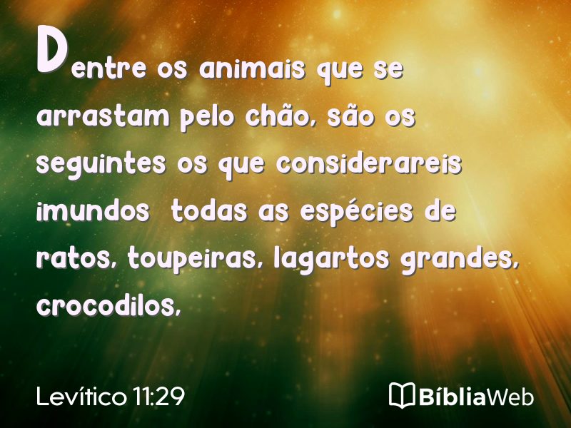 Levítico 11:29 em imagem para compartilhar