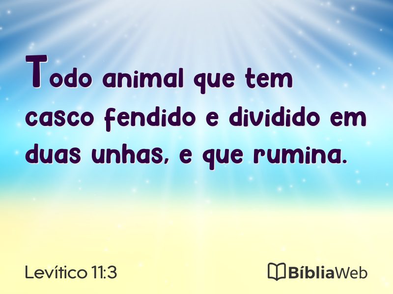 Levítico 11:3 em imagem para compartilhar