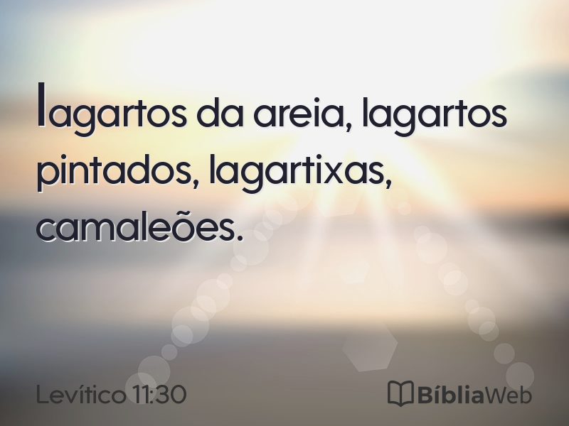 Levítico 11:30 em imagem para compartilhar