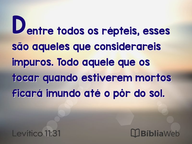 Levítico 11:31 em imagem para compartilhar