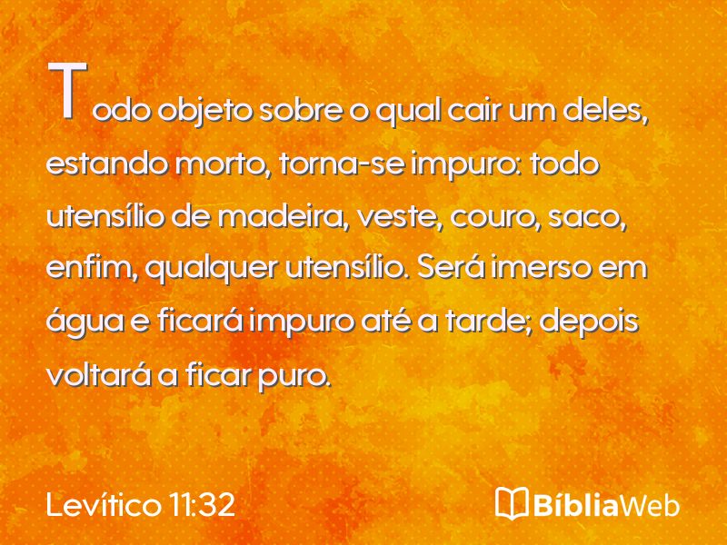 Levítico 11:32 em imagem para compartilhar