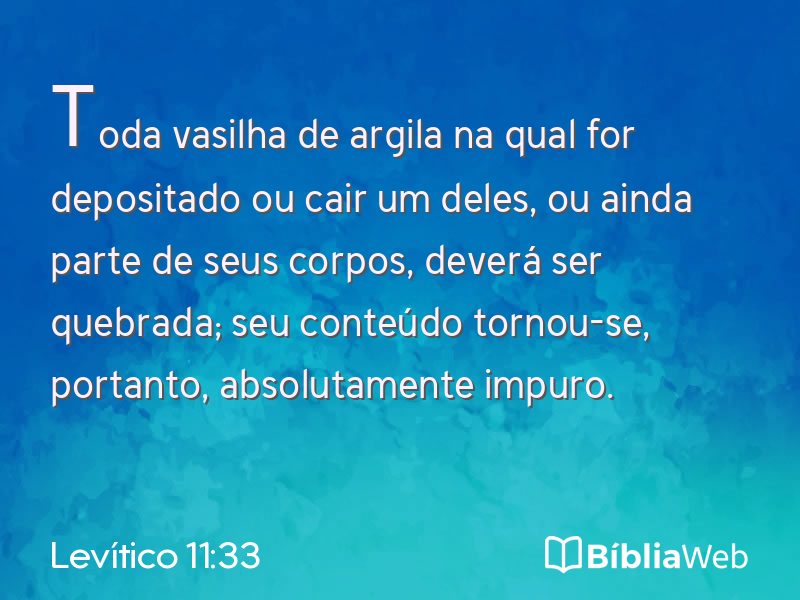 Levítico 11:33 em imagem para compartilhar