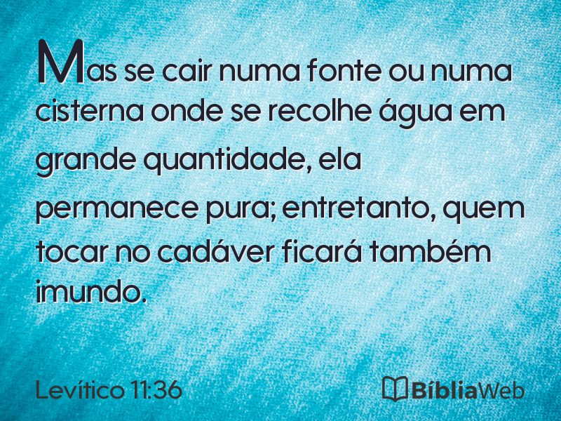 Levítico 11:36 em imagem para compartilhar