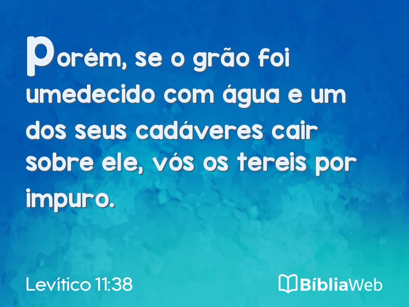 Levítico 11:38 em imagem para compartilhar