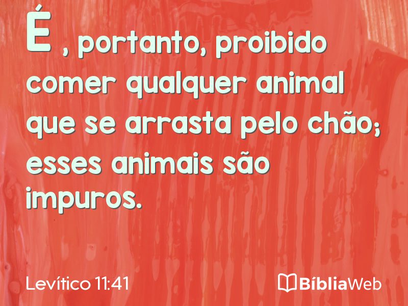 Levítico 11:41 em imagem para compartilhar