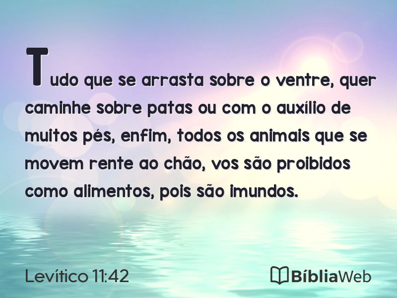 Levítico 11:42 em imagem para compartilhar