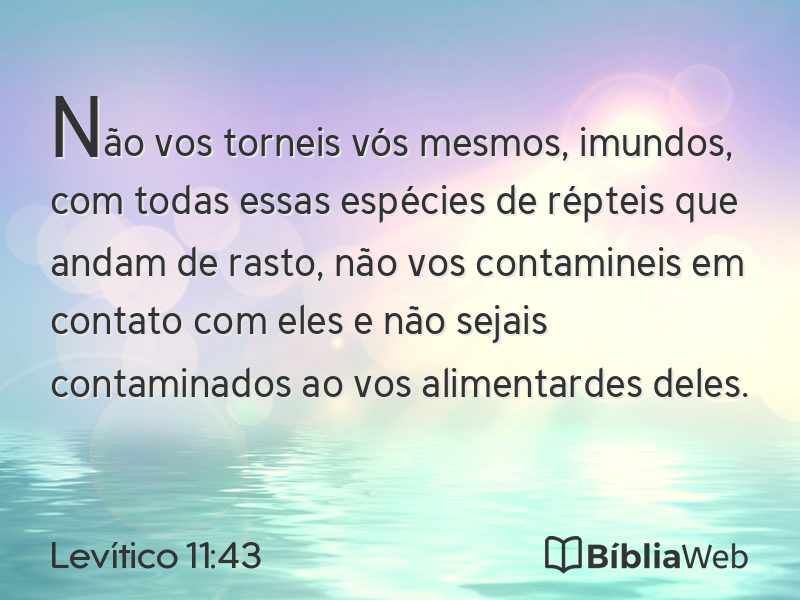 Levítico 11:43 em imagem para compartilhar