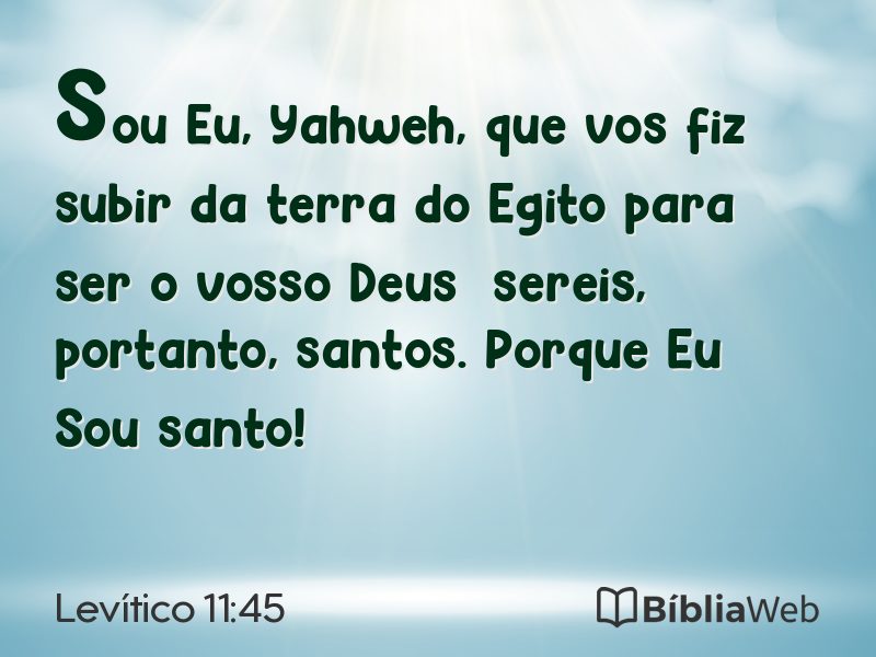 Levítico 11:45 em imagem para compartilhar