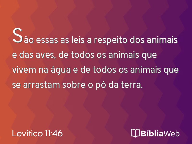 Levítico 11:46 em imagem para compartilhar