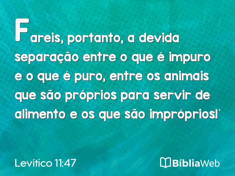 Levítico 11:47 em imagem para compartilhar