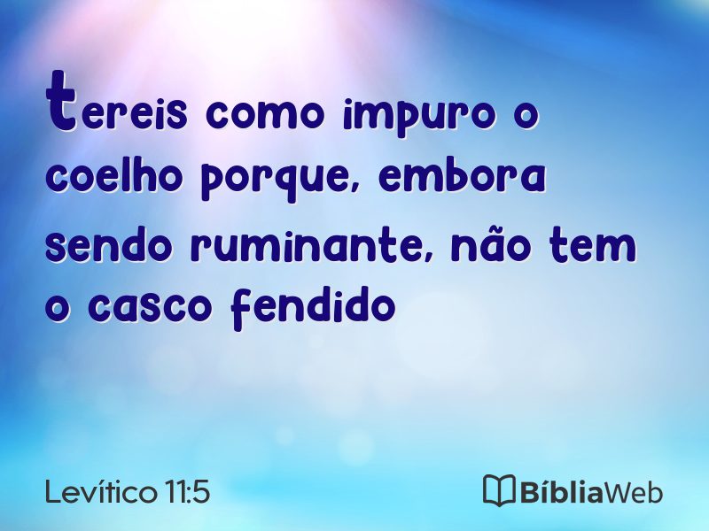 Levítico 11:5 em imagem para compartilhar