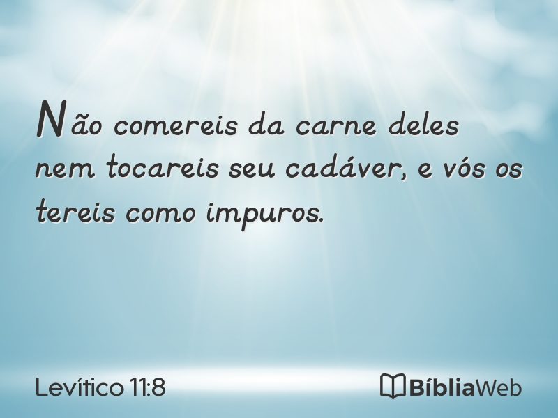 Levítico 11:8 em imagem para compartilhar
