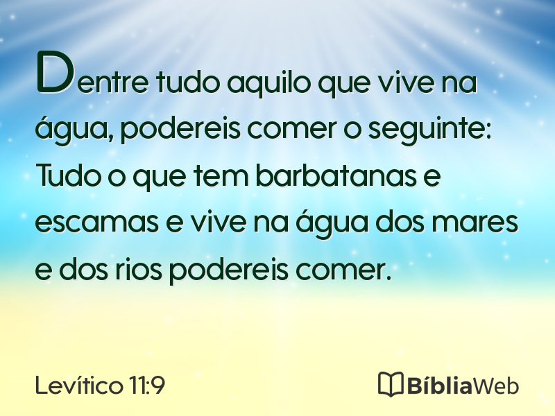 Levítico 11:9 em imagem para compartilhar