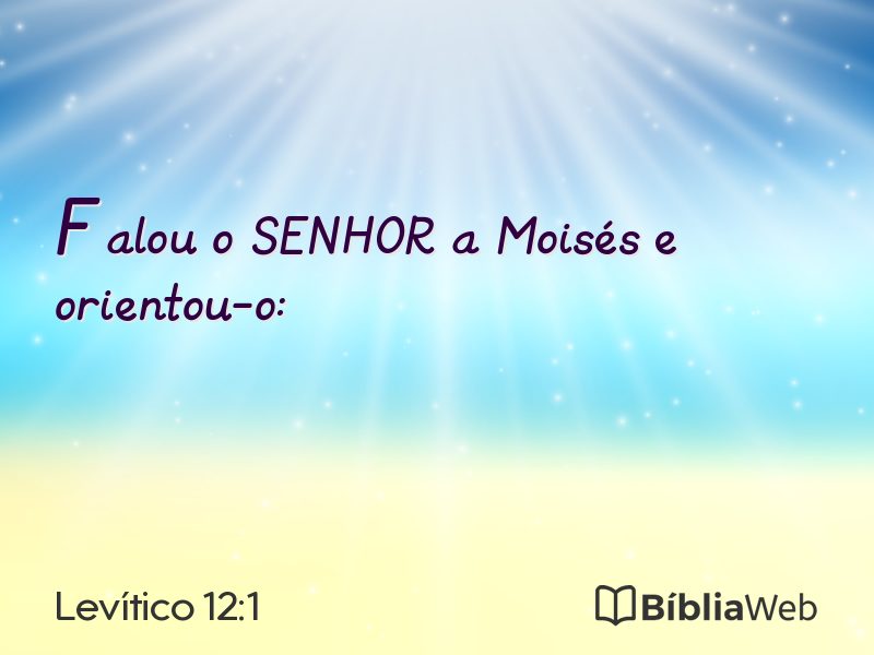 Levítico 12:1 em imagem para compartilhar