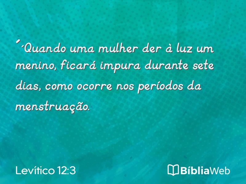Levítico 12:3 em imagem para compartilhar