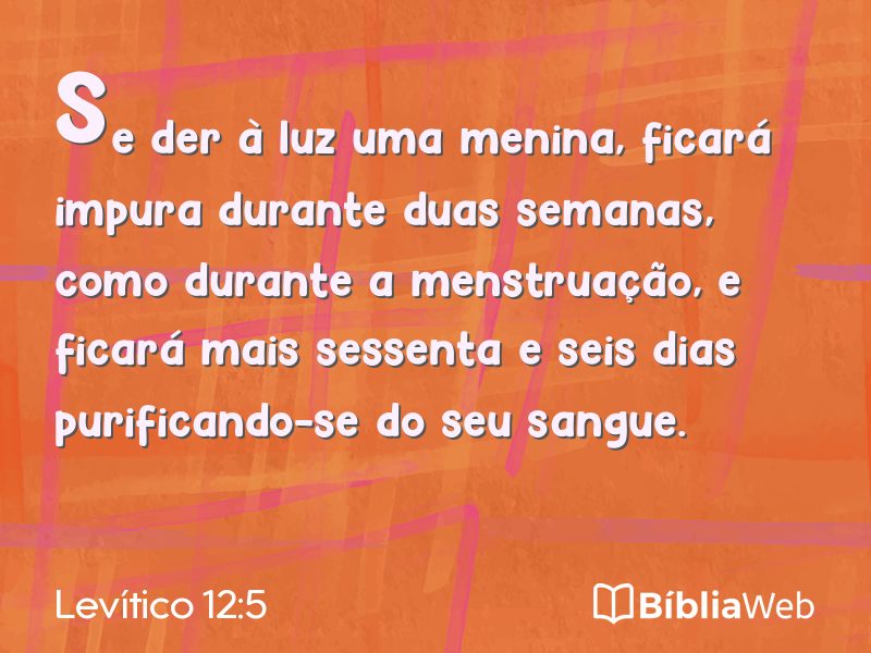 Levítico 12:5 em imagem para compartilhar