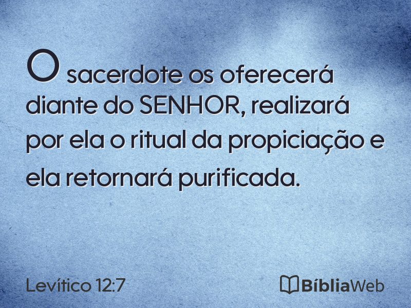 Levítico 12:7 em imagem para compartilhar