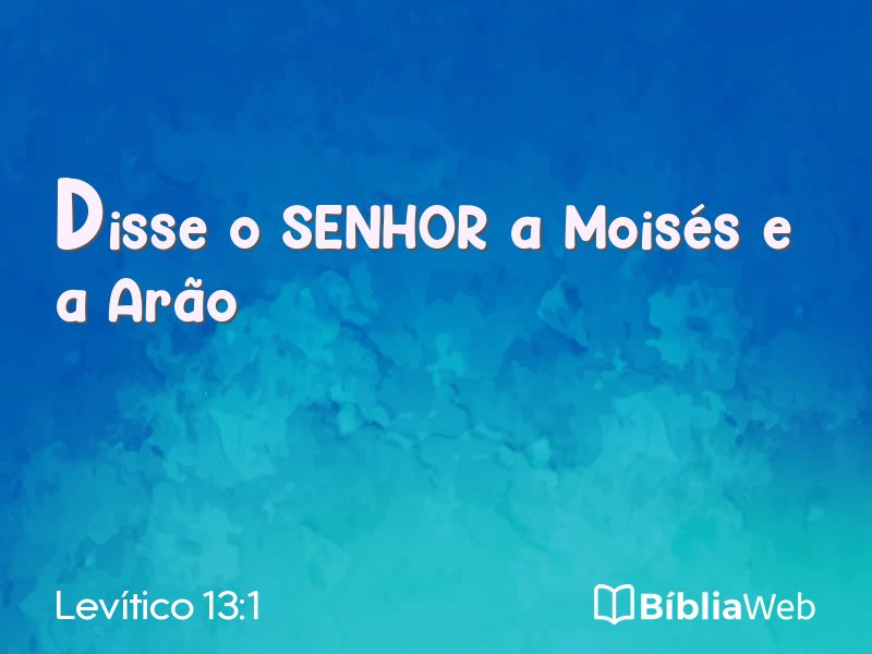 Levítico 13:1 em imagem para compartilhar