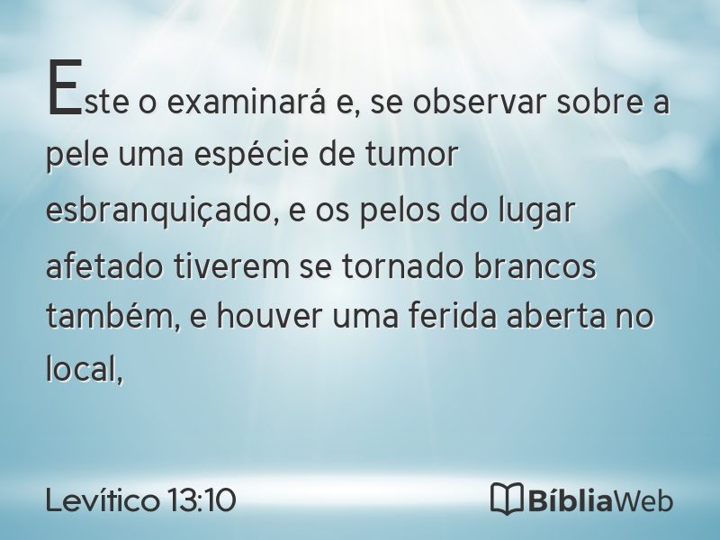 Levítico 13:10 em imagem para compartilhar