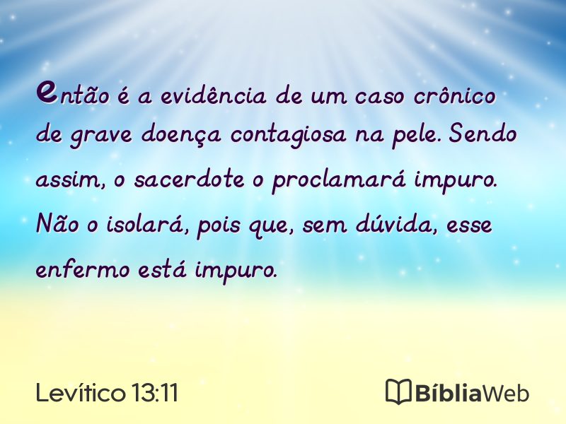 Levítico 13:11 em imagem para compartilhar