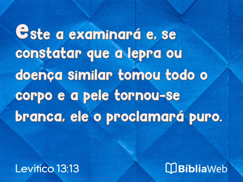 Levítico 13:13 em imagem para compartilhar