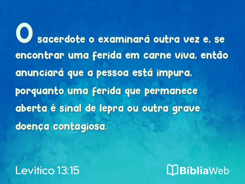 Levítico 13:15 em imagem para compartilhar