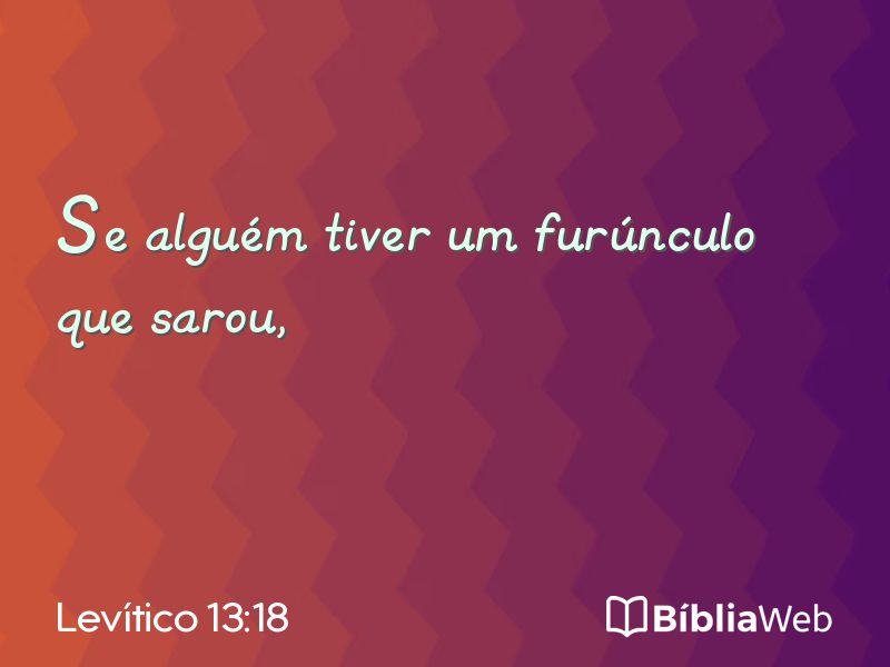 Levítico 13:18 em imagem para compartilhar