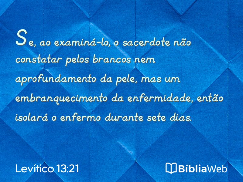 Levítico 13:21 em imagem para compartilhar
