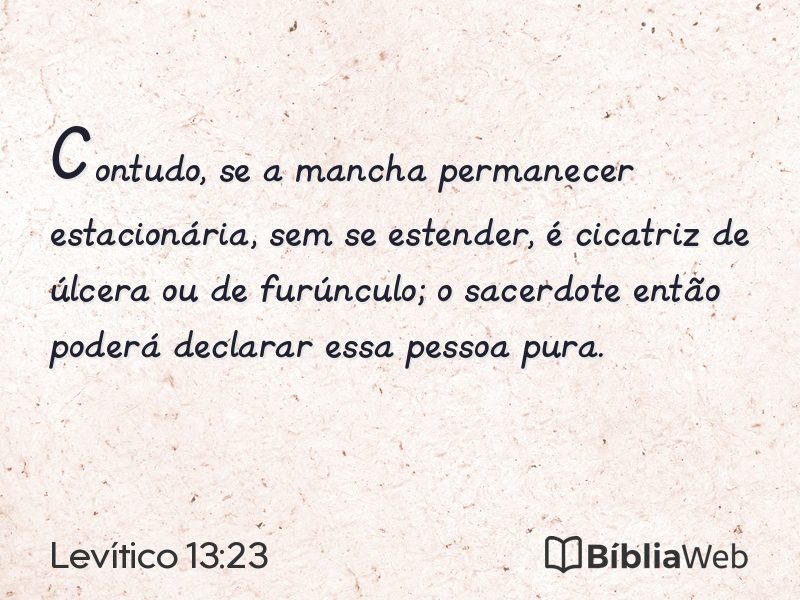 Levítico 13:23 em imagem para compartilhar