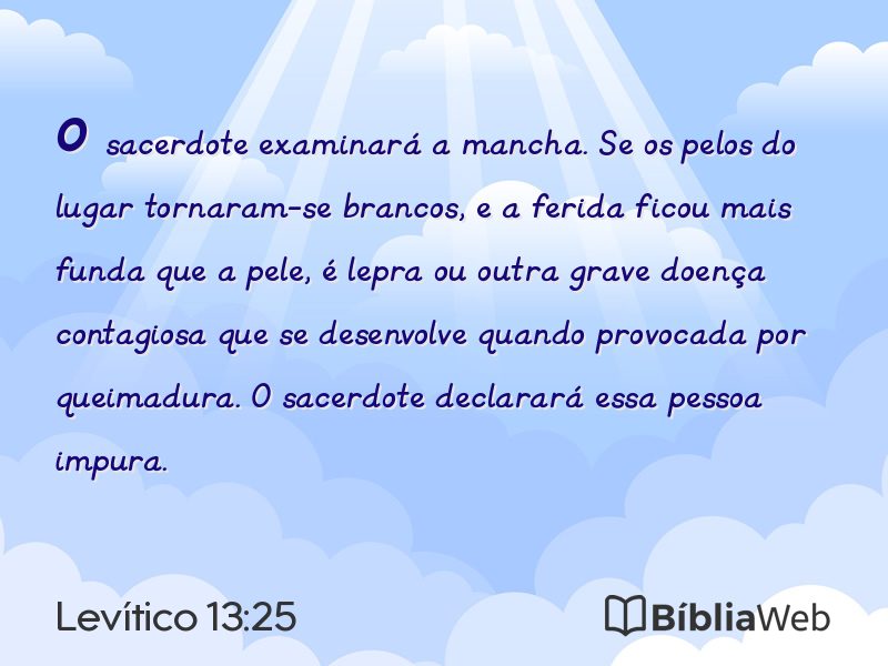 Levítico 13:25 em imagem para compartilhar