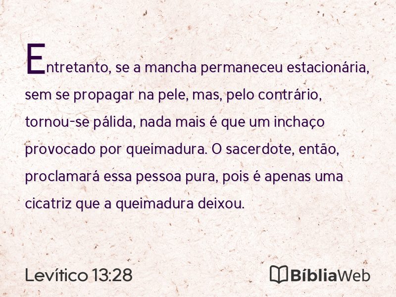 Levítico 13:28 em imagem para compartilhar