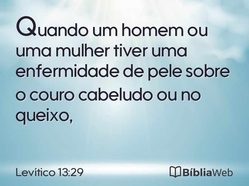 Levítico 13:29 em imagem para compartilhar