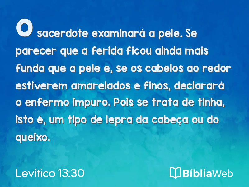 Levítico 13:30 em imagem para compartilhar