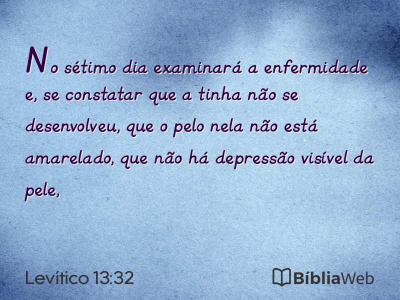Levítico 13:32 em imagem para compartilhar