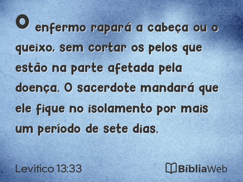 Levítico 13:33 em imagem para compartilhar