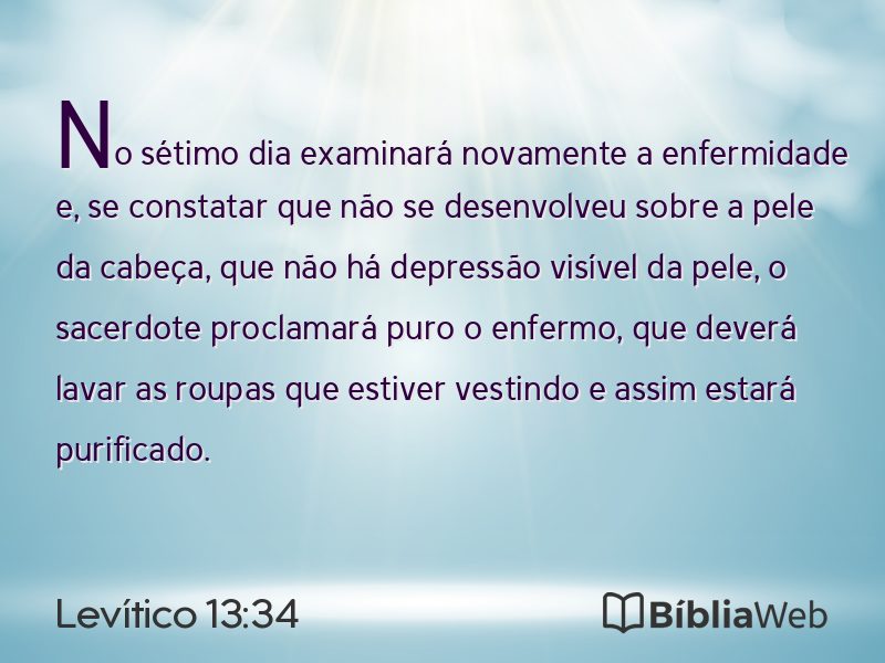 Levítico 13:34 em imagem para compartilhar