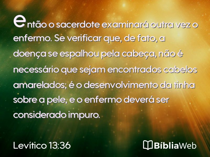 Levítico 13:36 em imagem para compartilhar