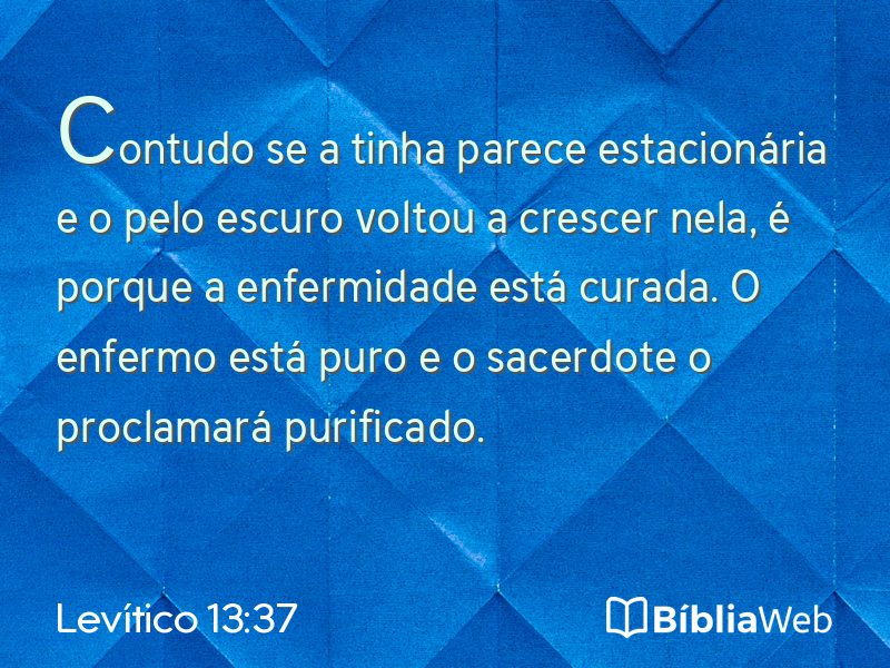 Levítico 13:37 em imagem para compartilhar